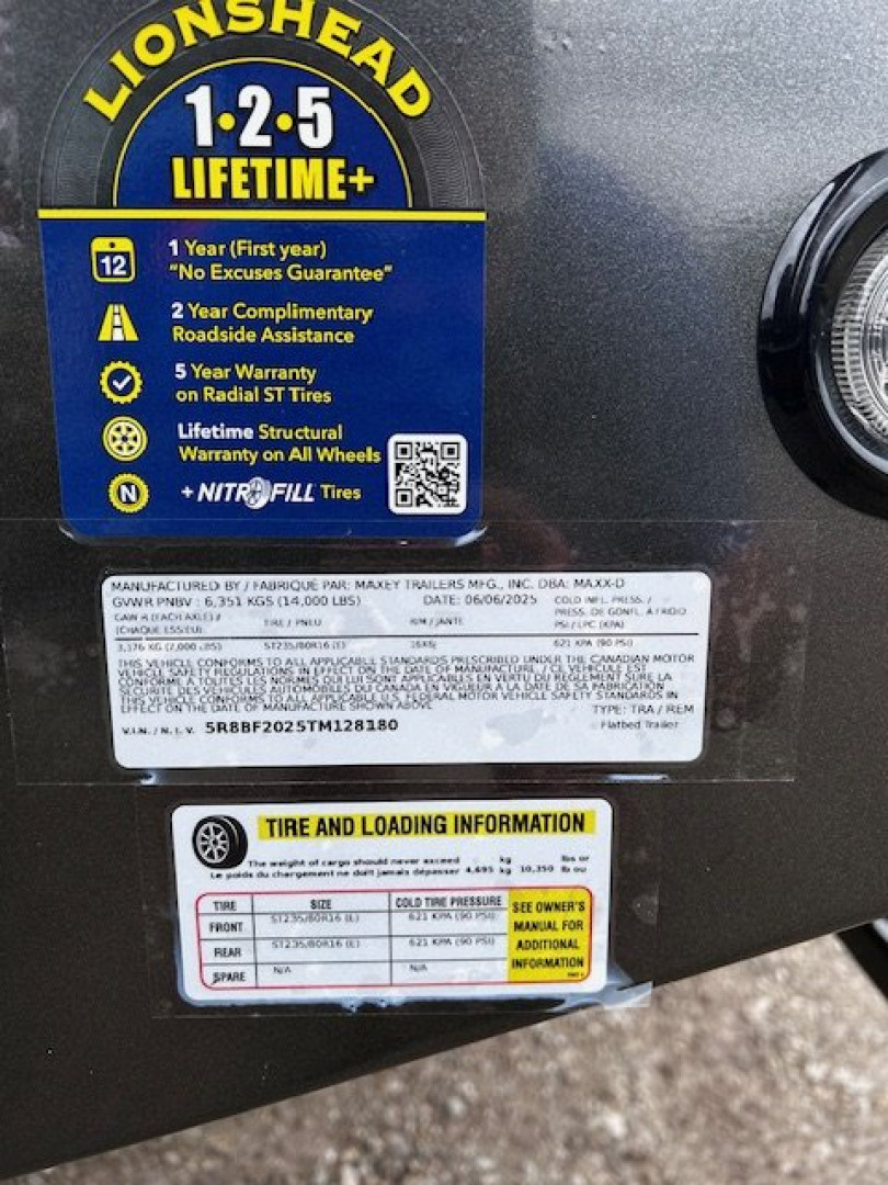 New 2026 MAXXD DOX 102"X20' DECKOVER BUMPER PULL 14K GVWR Equipment Trailer