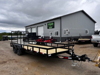 New 2025 H&H TRAILERS 82 X20' 9.9K HD 5' TALL LADDER GATE Utility Trailer
