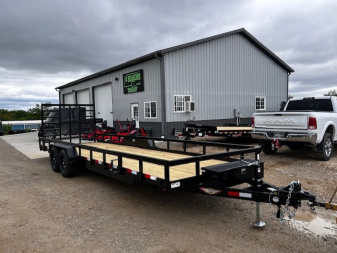 New 2025 H&H Trailers 82 X24' 9.9K HD 5' TALL LADDER GATE Utility Trailer