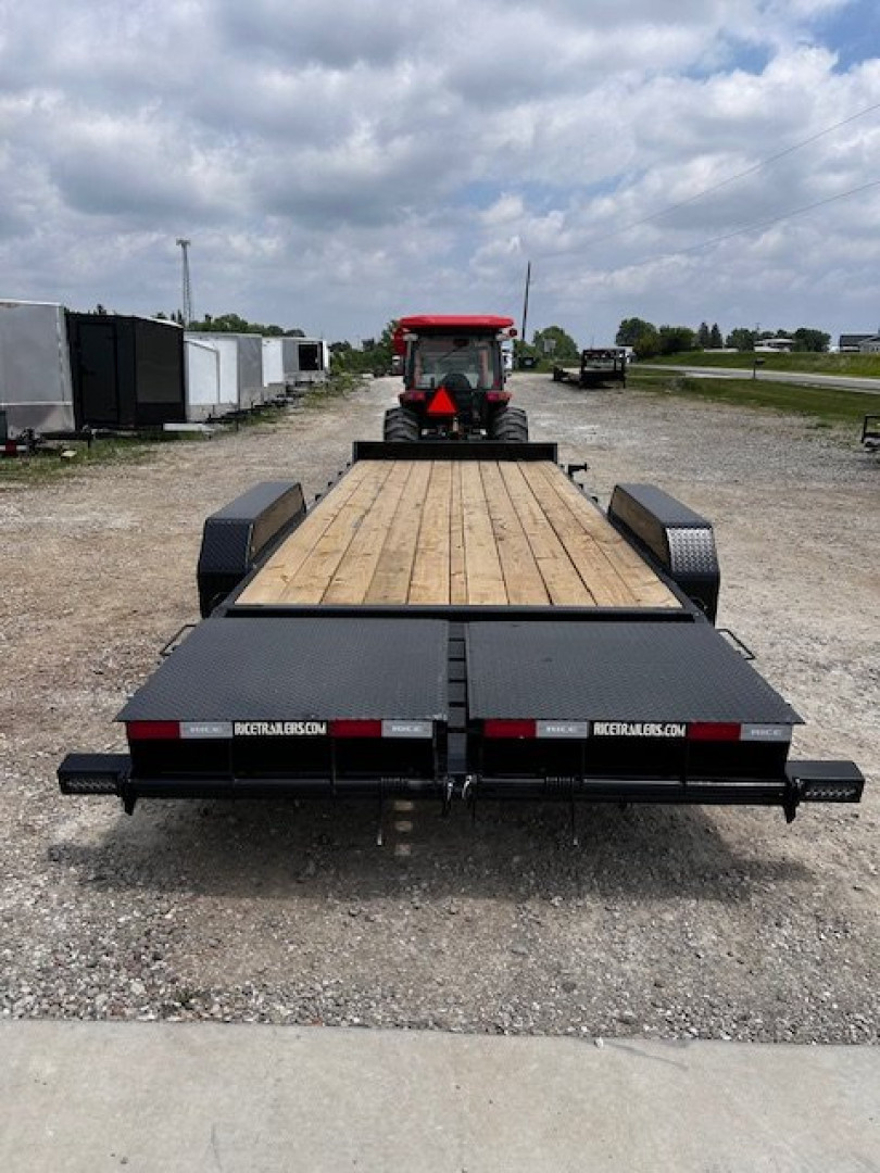 New 2025 RICE 82X21 14K GVWR Max Ramps Equipment Trailer