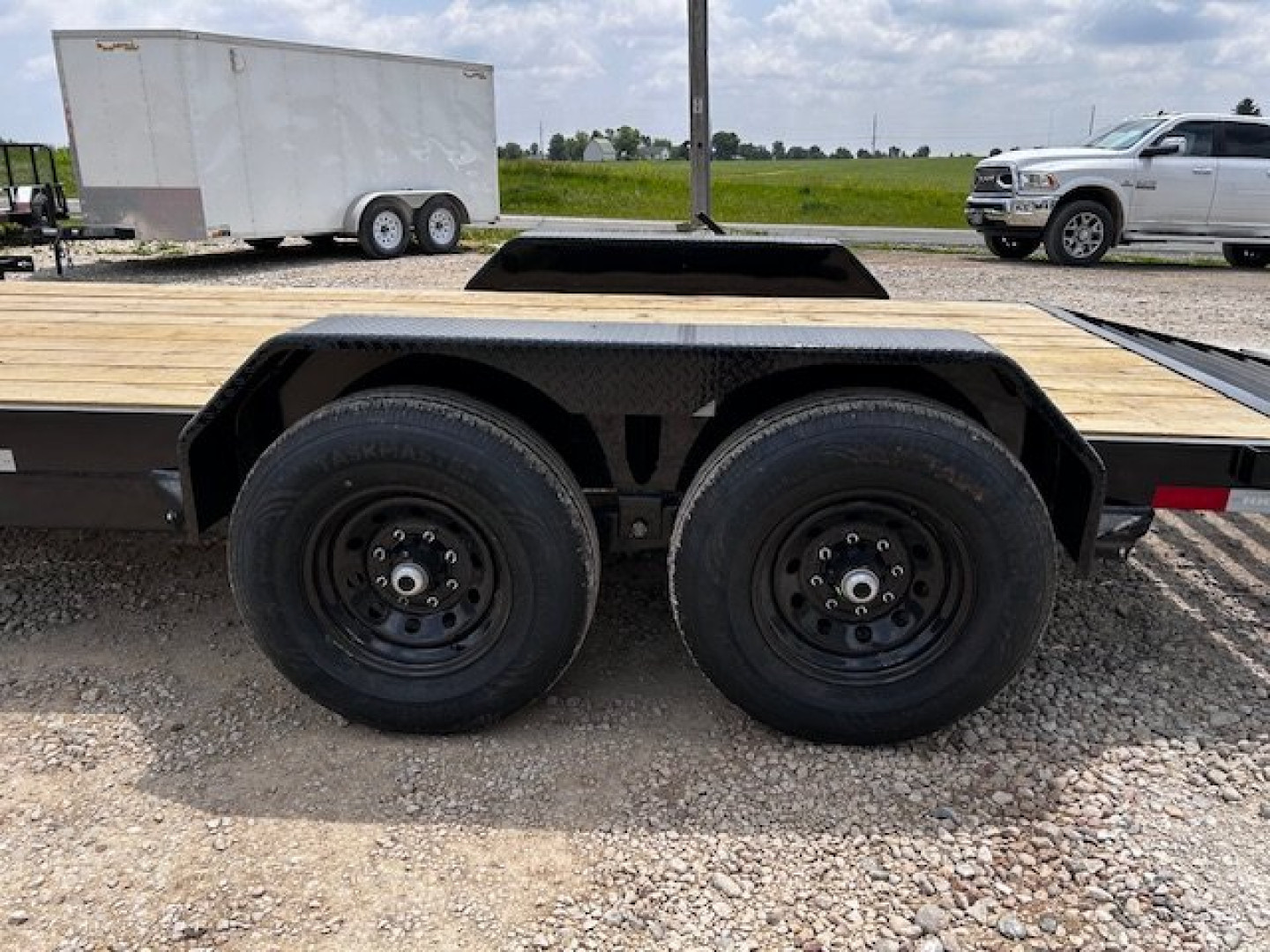 New 2025 RICE 82X21 14K GVWR Max Ramps Equipment Trailer