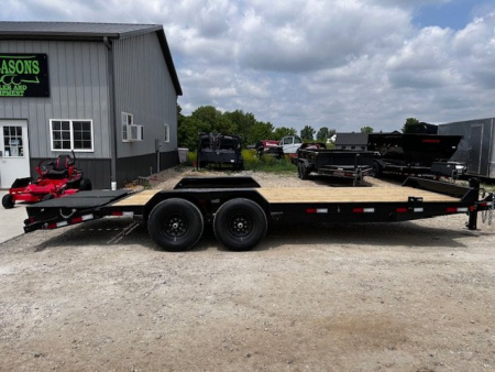 New 2025 RICE 82X21 14K GVWR Max Ramps Equipment Trailer