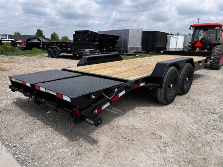 New 2025 RICE 82X21 14K GVWR Max Ramps Equipment Trailer