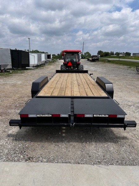 New 2025 RICE 82X21 14K GVWR Max Ramps Equipment Trailer
