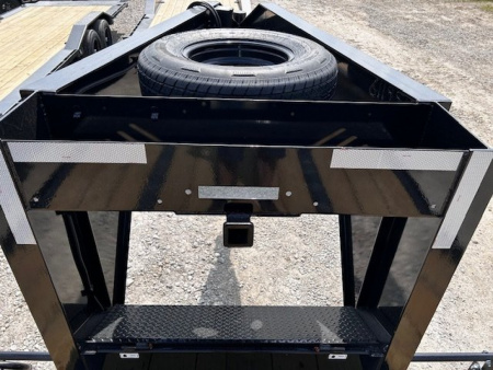 New 2025 H&H Trailers 102"X25' DECKOVER GN LOW PROFILE 22,500 GVWR SUPER DELUXE RAMPS/SPARE Equipment Trailer