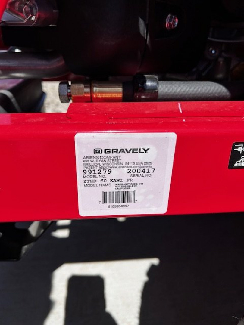 New 2025 Gravely New Gravely HD 60 zero turn mower Kawasaki Lawn Mowers