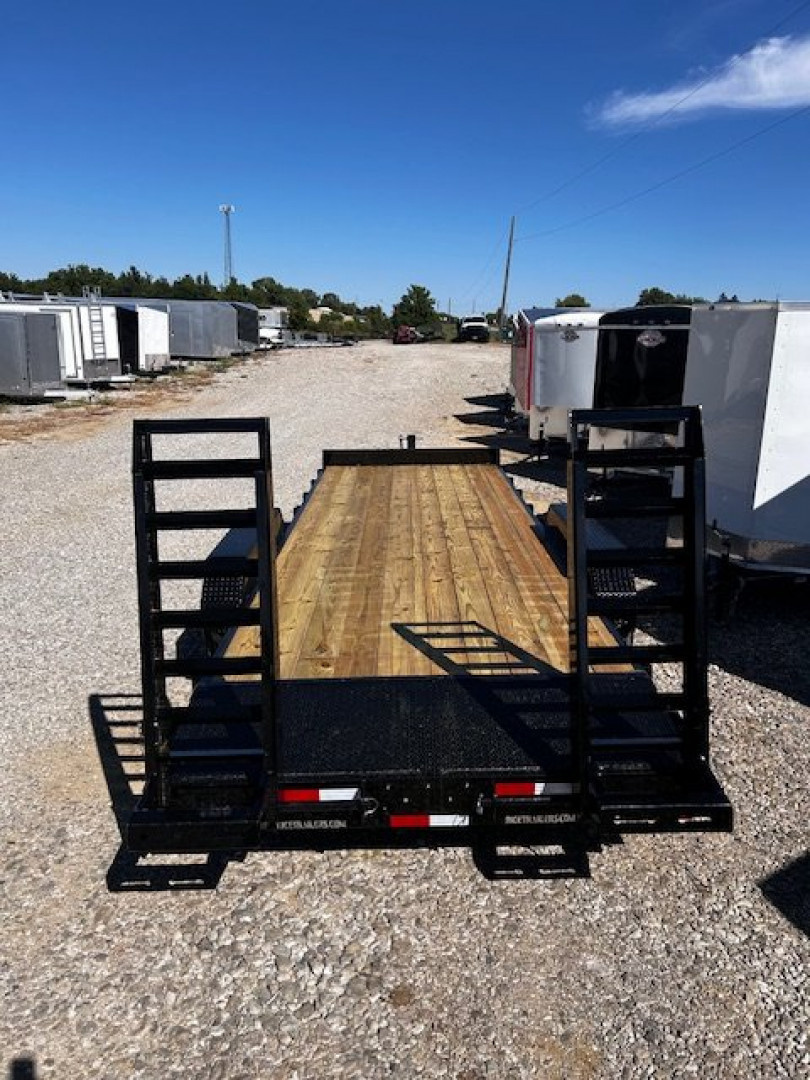 New 2025 RICE 82X22 14K GVWR STAND UP RAMPS Equipment Trailer