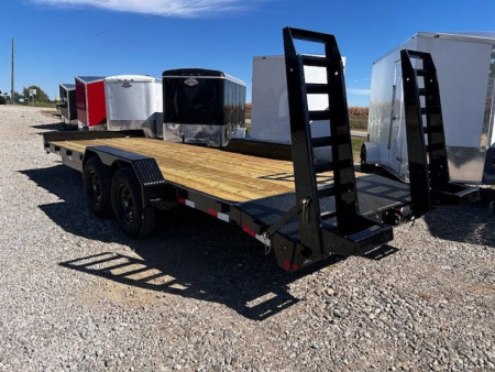 New 2025 RICE 82X22 14K GVWR STAND UP RAMPS Equipment Trailer