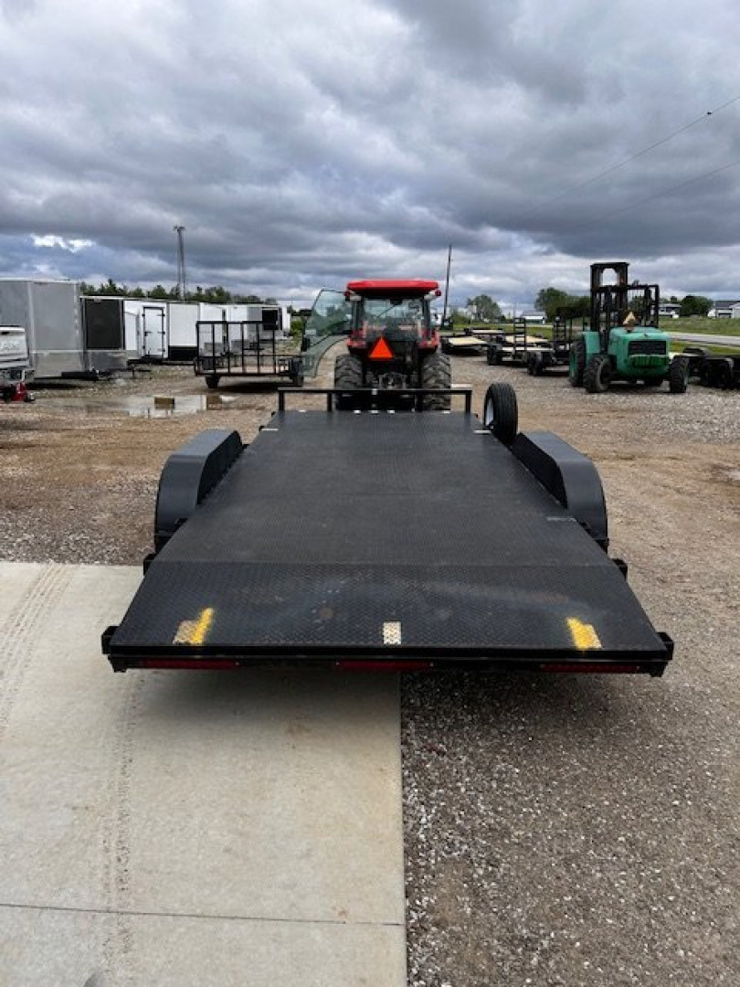 Used 2019 84x18 dovetail /Steel Floor/Toolbox car hauler Car / Racing Trailer