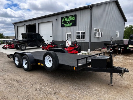 Used 2019 84x18 dovetail /Steel Floor/Toolbox car hauler Car / Racing Trailer