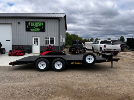 Used 2019 84x18 dovetail /Steel Floor/Toolbox car hauler Car / Racing Trailer