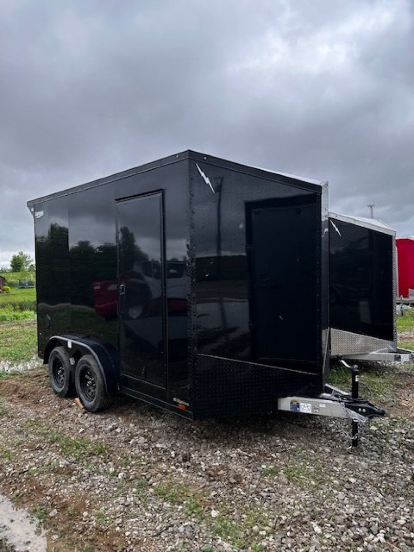 New 2025 LIGHTNING TRAILERS 7.5X12 TANDEM AXLE UTV PACKAGE 7' INTERIOR HEIGHT Cargo / Enclosed Trailer
