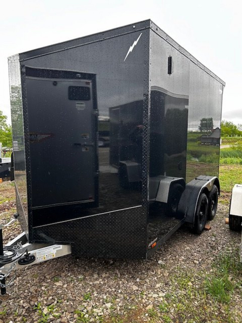 New 2025 LIGHTNING TRAILERS 7.5X12 TANDEM AXLE UTV PACKAGE 7' INTERIOR HEIGHT Cargo / Enclosed Trailer