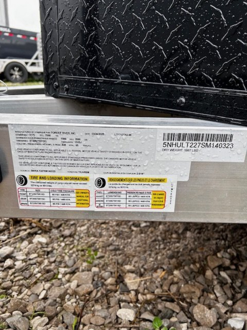 New 2025 LIGHTNING TRAILERS 7.5X12 TANDEM AXLE UTV PACKAGE 7' INTERIOR HEIGHT Cargo / Enclosed Trailer