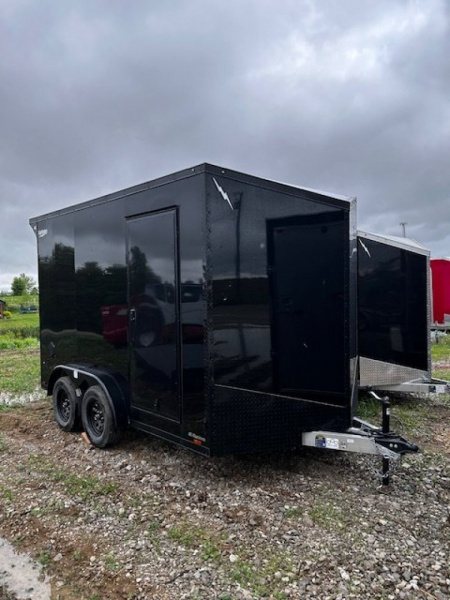 New 2025 LIGHTNING TRAILERS 7.5X12 TANDEM AXLE UTV PACKAGE 7' INTERIOR HEIGHT Cargo / Enclosed Trailer