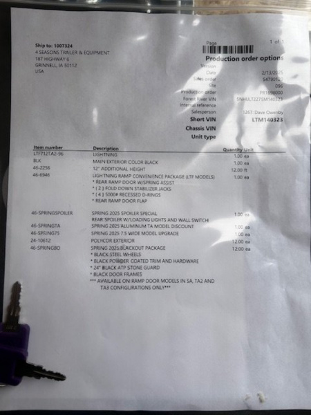 New 2025 LIGHTNING TRAILERS 7.5X12 TANDEM AXLE UTV PACKAGE 7' INTERIOR HEIGHT Cargo / Enclosed Trailer