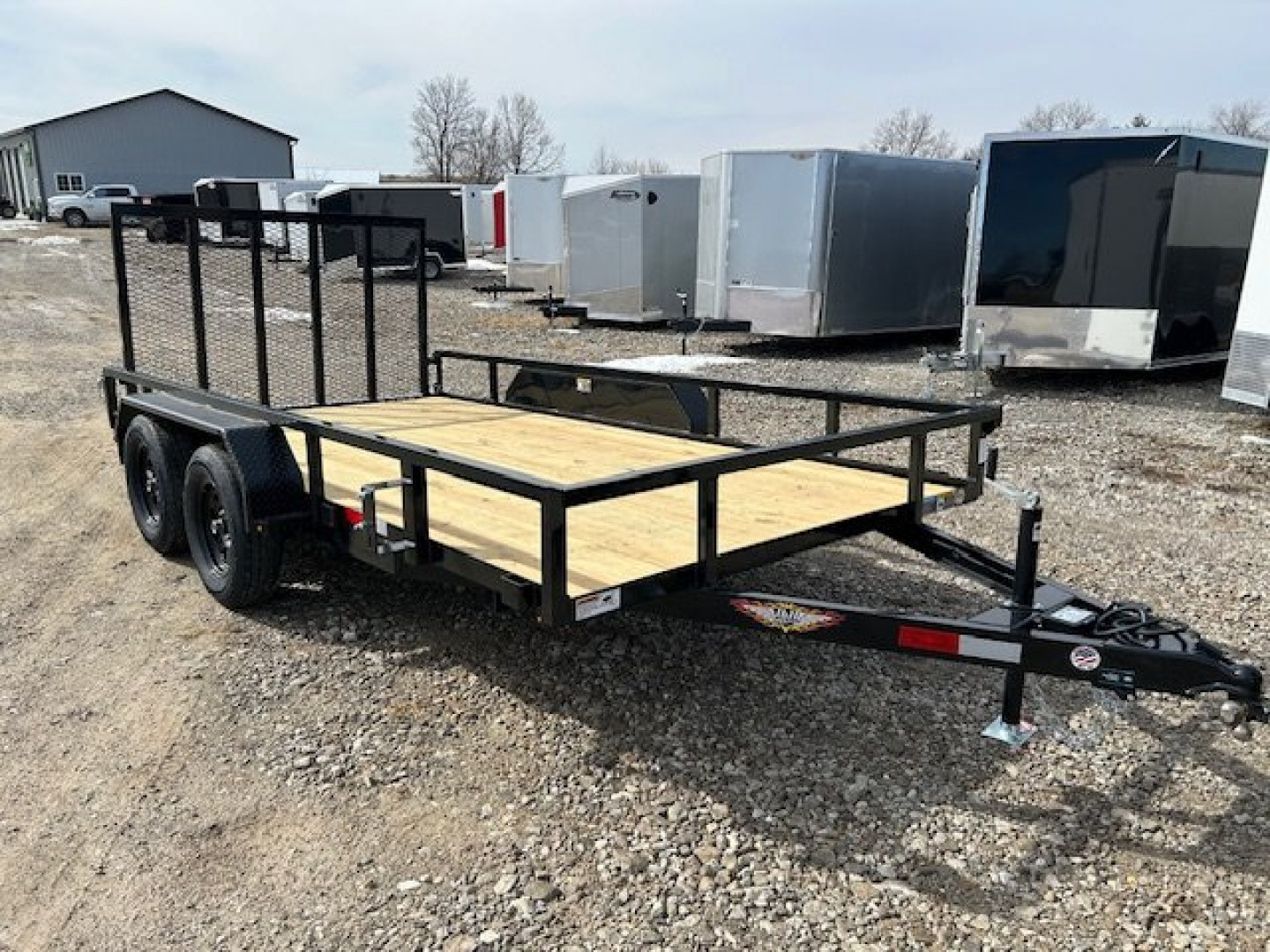 New 2025 H&H Trailers 82"X14' Rail Side 7k gvwr Utility Trailer