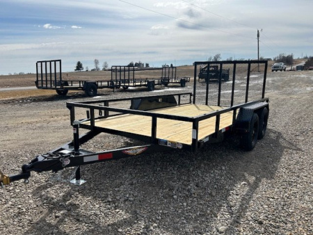 New 2025 H&H Trailers 82"X14' Rail Side 7k gvwr Utility Trailer