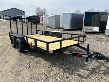 New 2025 H&H Trailers 82"X14' Rail Side 7k gvwr Utility Trailer