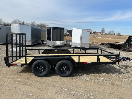 New 2025 H&H Trailers 82"X14' Rail Side 7k gvwr Utility Trailer