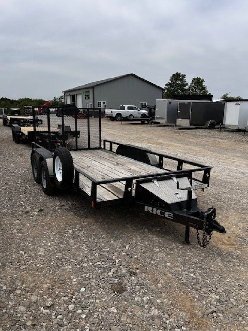 Used 2019 Rice Trailers 82"X14' TANDEM AXLE UTILITY W/GATE Utility Trailer