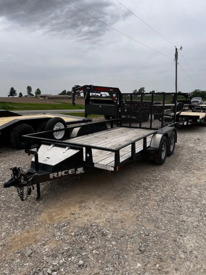 Used 2019 Rice Trailers 82"X14' TANDEM AXLE UTILITY W/GATE Utility Trailer