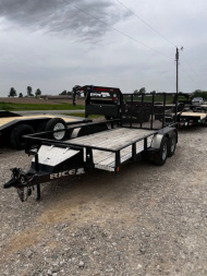 Used 2019 Rice Trailers 82"X14' TANDEM AXLE UTILITY W/GATE Utility Trailer