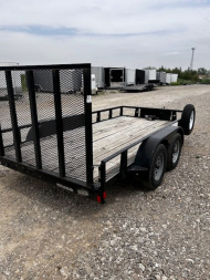 Used 2019 Rice Trailers 82"X14' TANDEM AXLE UTILITY W/GATE Utility Trailer