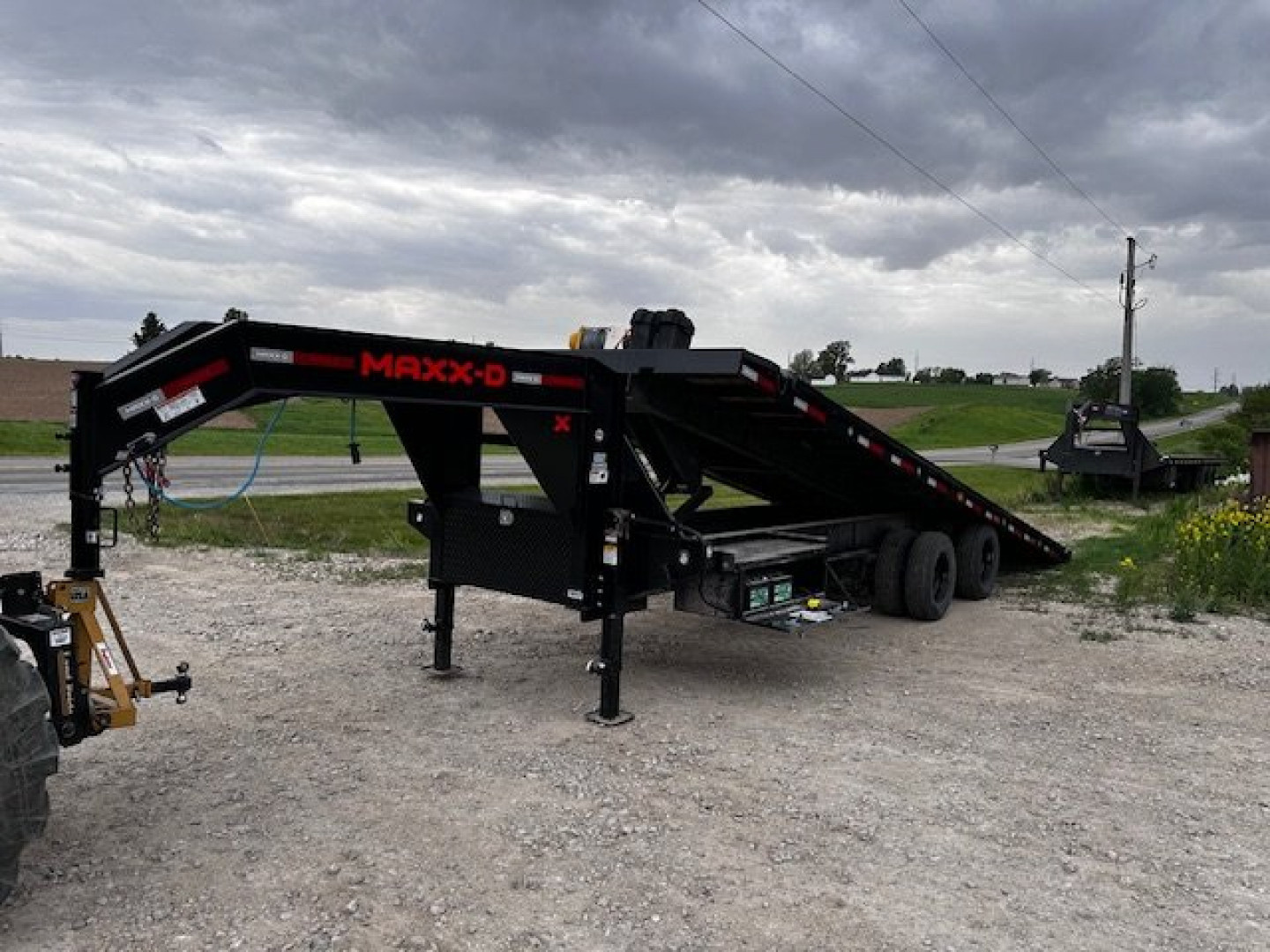 Used 2022 MAXX-D TDX 102"X28' FULL POWER TILT GN DECKOVER 22,500 GVWR HD WINCH Equipment Trailer