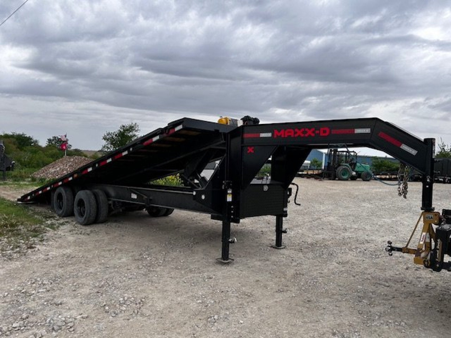 Used 2022 MAXX-D TDX 102"X28' FULL POWER TILT GN DECKOVER 22,500 GVWR HD WINCH Equipment Trailer