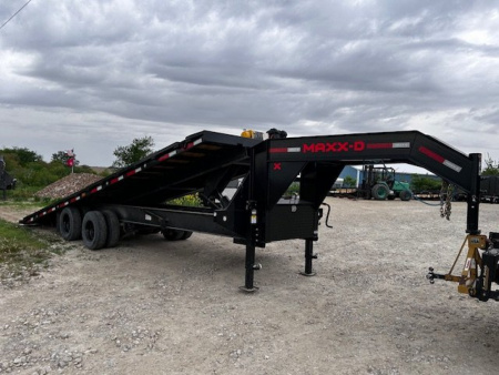 Used 2022 MAXX-D TDX 102"X28' FULL POWER TILT GN DECKOVER 22,500 GVWR HD WINCH Equipment Trailer