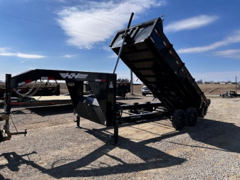 New 2025 H&H Trailers 83"X16' GN TOPLINE TELESCOPIC DUMP TRAILER 17.6K GVWR Dump Trailer