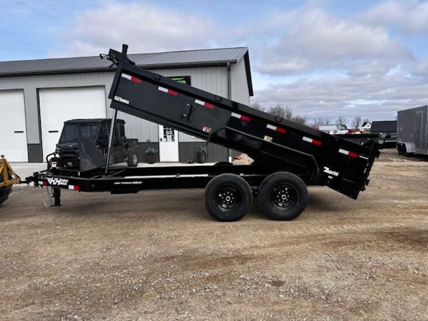 New 2025 H&H Trailers 83X14 14K GVWR TELESCOPIC INDUSTRIAL I-BEAM Dump Trailer