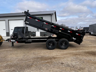New 2025 H&H Trailers 83X14 14K GVWR TELESCOPIC INDUSTRIAL I-BEAM Dump Trailer