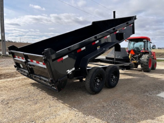 New 2025 H&H Trailers 83X14 14K GVWR TELESCOPIC INDUSTRIAL I-BEAM Dump Trailer