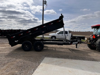 New 2025 H&H Trailers 83X14 14K GVWR TELESCOPIC INDUSTRIAL I-BEAM Dump Trailer
