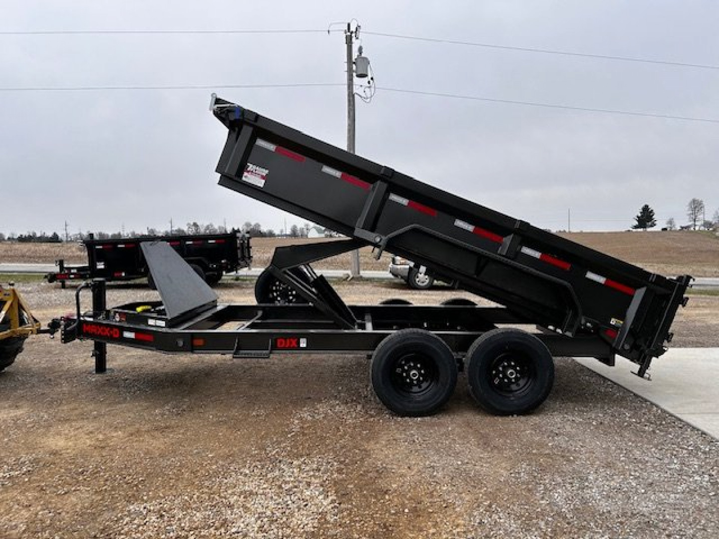 New 2025 MAXXD DJX 83"X14' 14K GVWR Dump Trailer7 GA FLOOR HD 6" SCISSOR HOIST