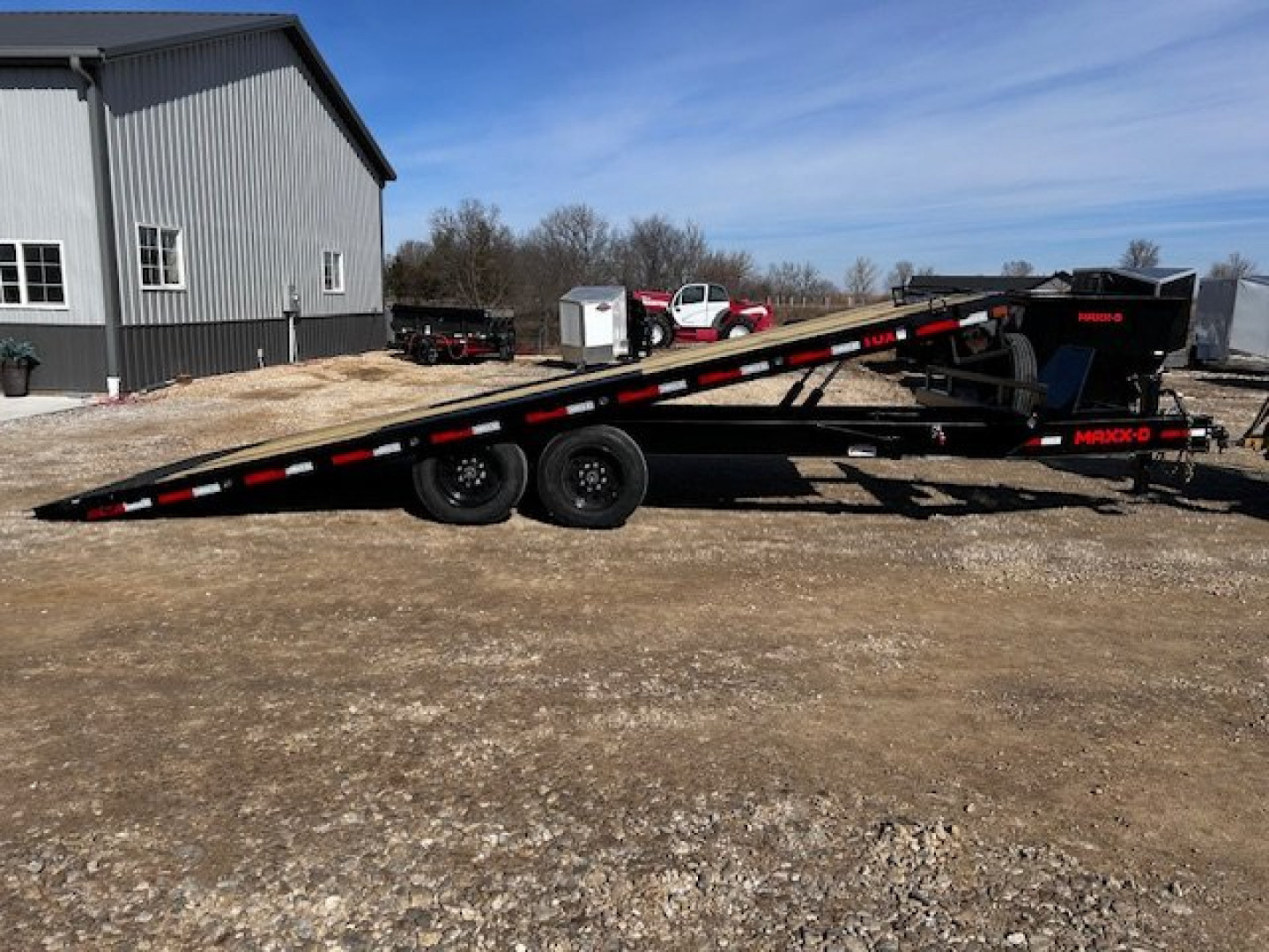 New 2025 MAXXD TOX 102"X22' POWER TILT DECKOVER 17.5K GVWR Equipment Trailer