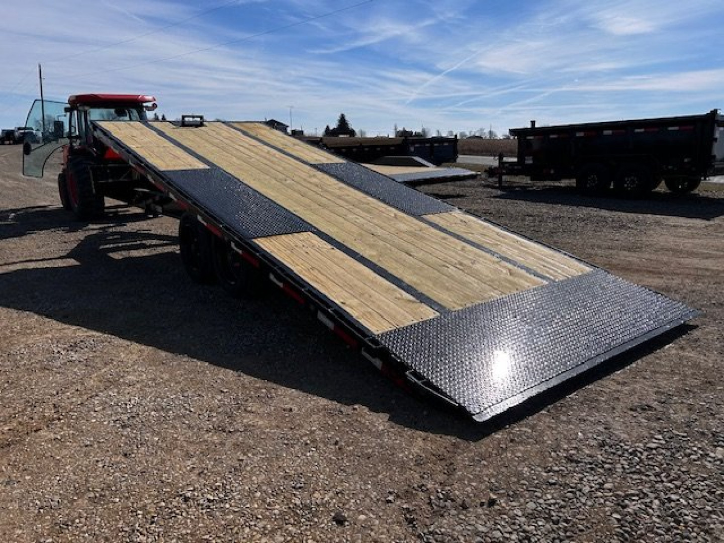 New 2025 MAXXD TOX 102"X22' POWER TILT DECKOVER 17.5K GVWR Equipment Trailer