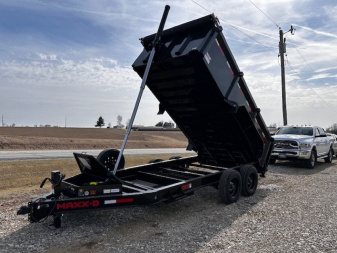 New 2025 MAXXD DTX 83 X14' HD DUMP TRAILER TELESCOPIC HOIST 17.5K GVWR ,3' SIDES WIRELESS Dump Trailer
