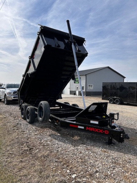 New 2025 MAXXD DTX 83"X14' HD DUMP TRAILER TELESCOPIC HOIST 17.5K GVWR ,3' SIDES WIRELESS Dump Trailer
