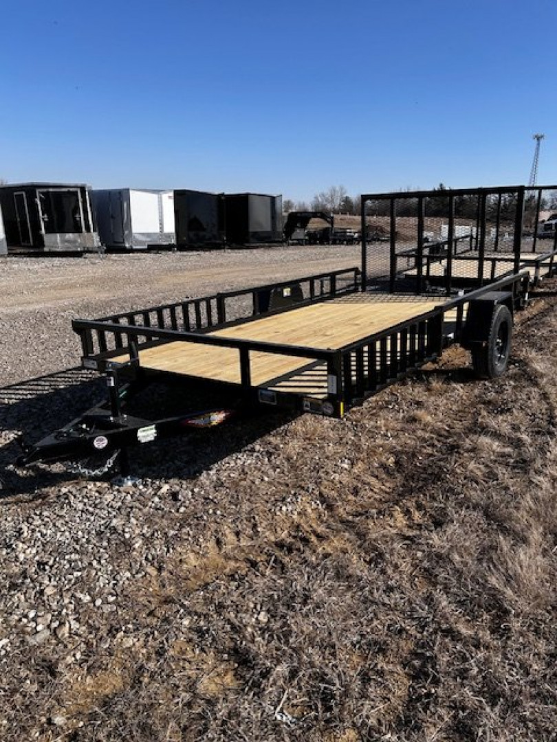 New 2025 H&H Trailers 82"X14' ATV SIDE RAMPS Rail Side 2990k gvwr Utility Trailer