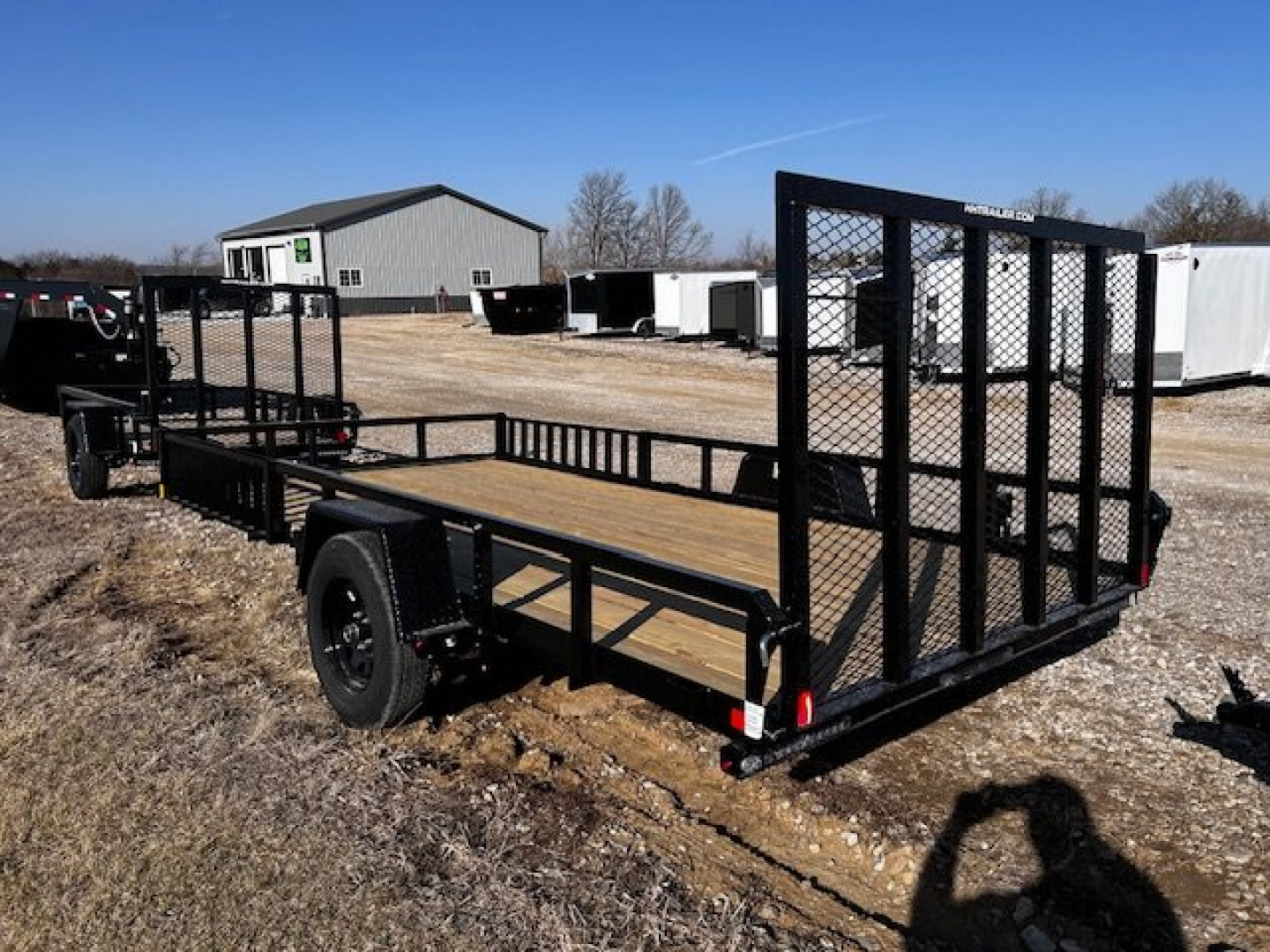 New 2025 H&H Trailers 82"X14' ATV SIDE RAMPS Rail Side 2990k gvwr Utility Trailer