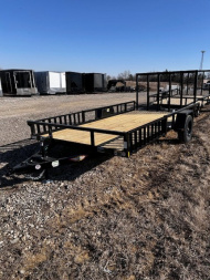 New 2025 H&H Trailers 82"X14' ATV SIDE RAMPS Rail Side 2990k gvwr Utility Trailer