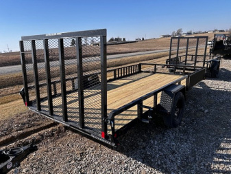 New 2025 H&H Trailers 82"X14' ATV SIDE RAMPS Rail Side 2990k gvwr Utility Trailer