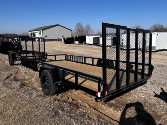 New 2025 H&H Trailers 82"X14' ATV SIDE RAMPS Rail Side 2990k gvwr Utility Trailer