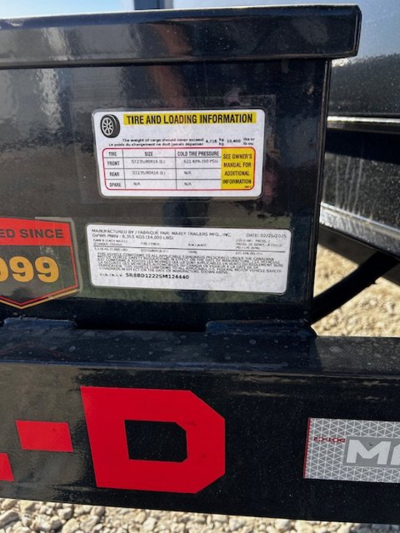 New 2025 MAXXD D7X 72X12 Dump Trailer 14K GVWR WIRELESS KIT/RAMPS/TARP 3' SIDES