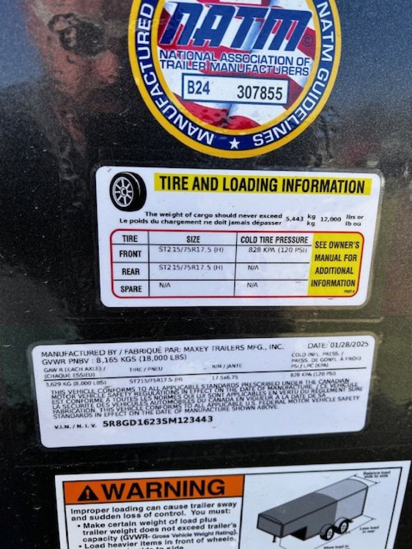 New 2025 MAXXD DJX 83"X16' GN 18K GVWR HD Dump Trailer
