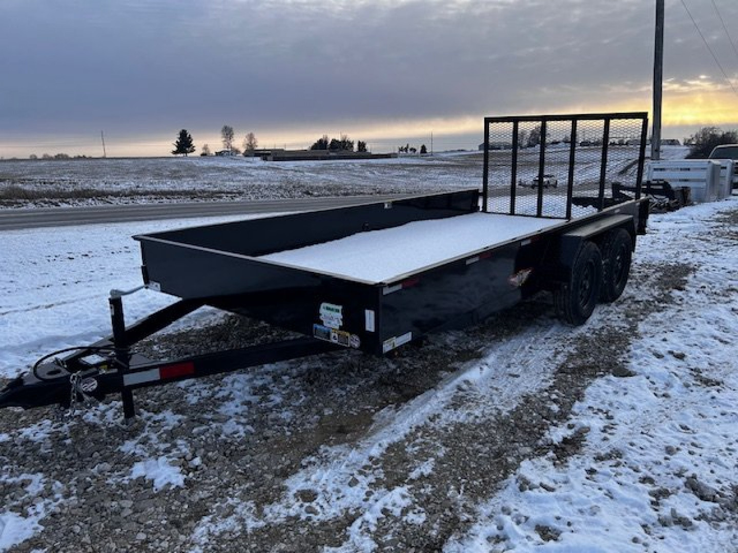 New 2025 H&H Trailers NEW 82"X16' SOLID SIDE 7K GVWR 4' GATE Utility Trailer
