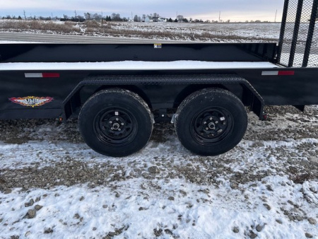 New 2025 H&H Trailers NEW 82"X16' SOLID SIDE 7K GVWR 4' GATE Utility Trailer